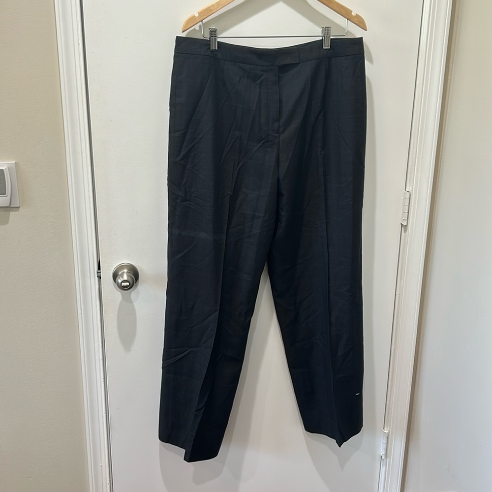 Kasper deep gray polyester pantsuit set - size 14. Dry clean only.